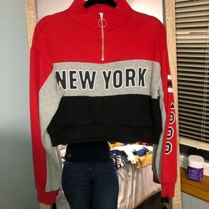 Cropped NEW YORK sweater!